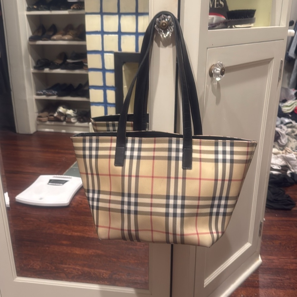 Burberry Classic Nova Check PVC Tote.  Great condition